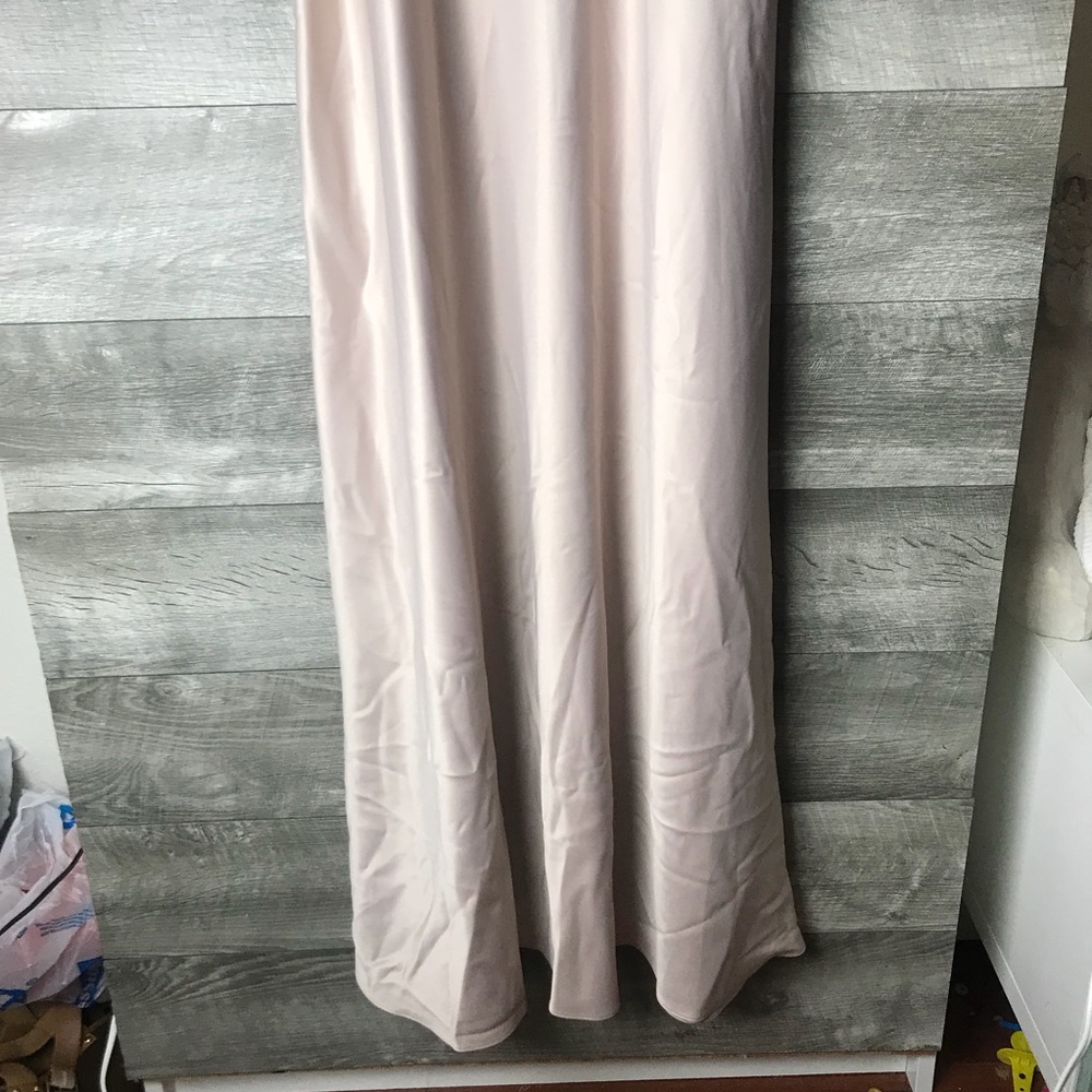 Alex evening gold sequin lace satin overlay gown - Picture 3 of 8